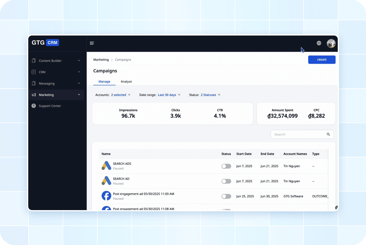 Create & Optimize Google Campaigns, Meta Ads (Facebook/Instagram)