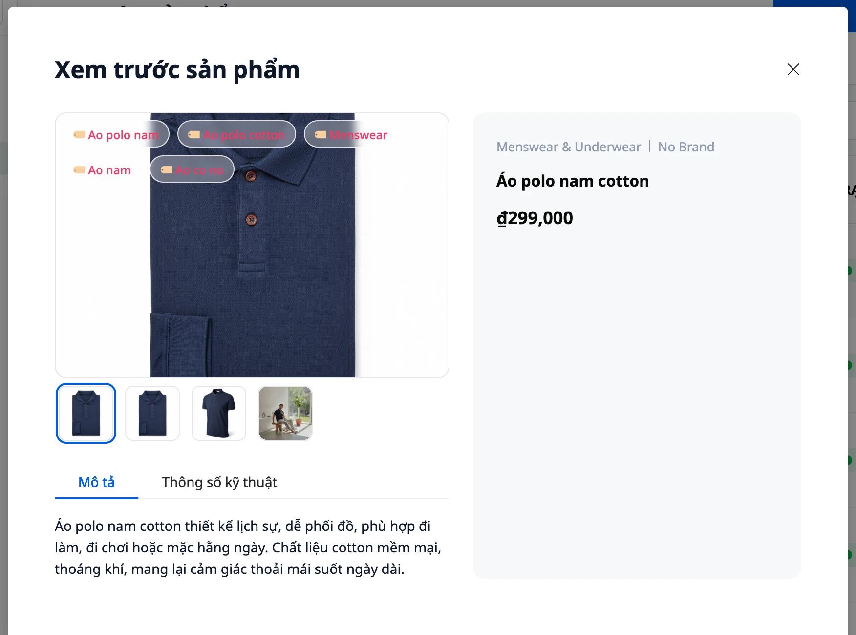 AI membuat 3 gambar produk